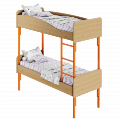 Кровать детская двухъярусная Бук, Оранжевый