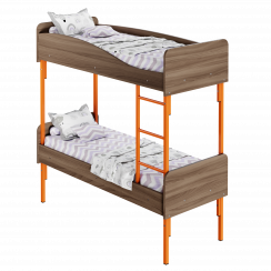 Кровать детская двухъярусная Ясень Шимо, Оранжевый