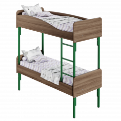 Кровать детская двухъярусная Ясень Шимо, Зелёный