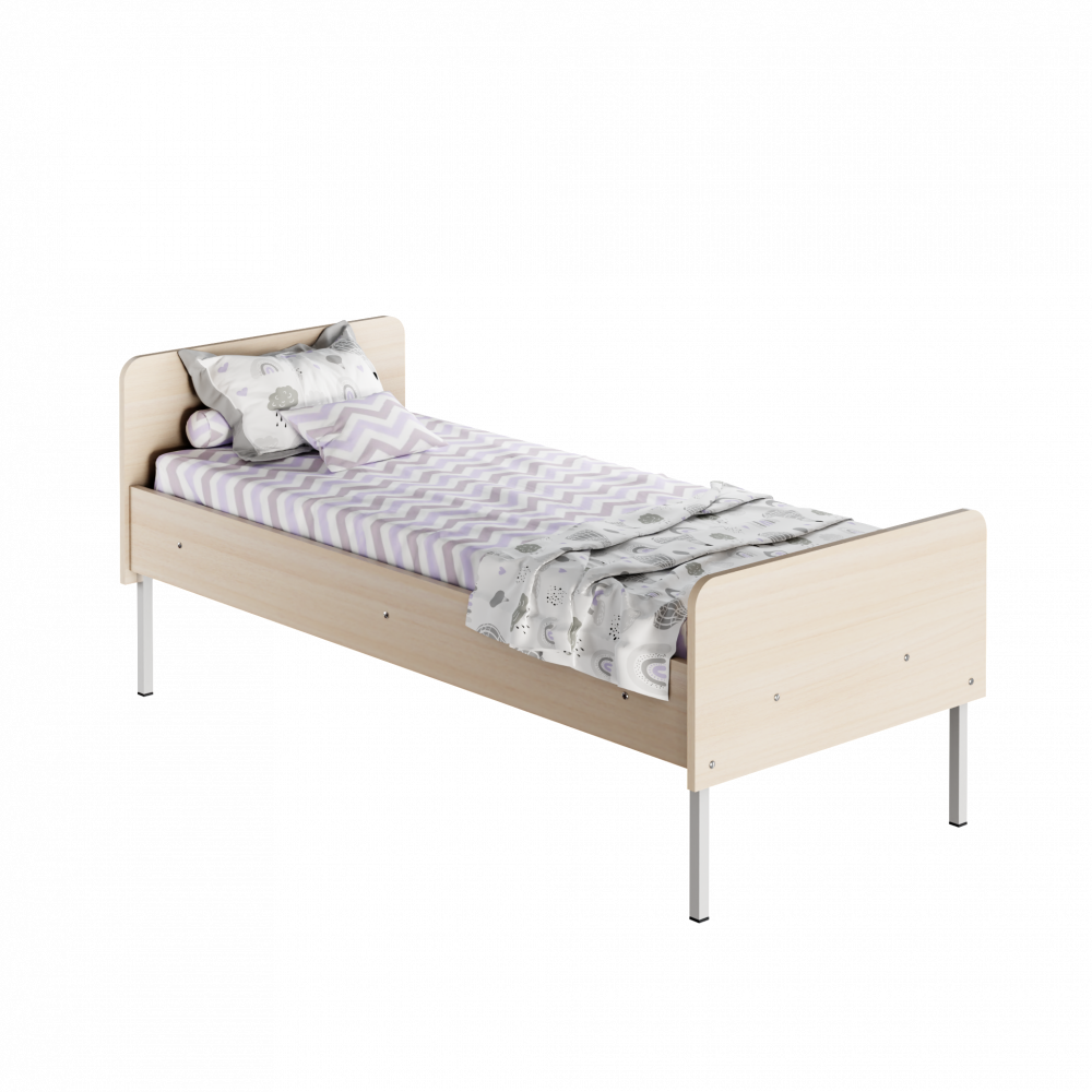 Single bed for children Milk Oak, Gray
