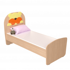 Кровать детская одноместная с элементами МДФ Собачка