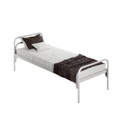 Ліжко металеве односпальне Сірий