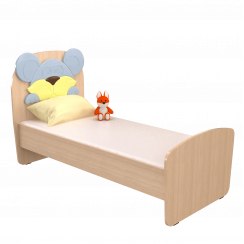 Кровать детская одноместная с элементами МДФ Мышка