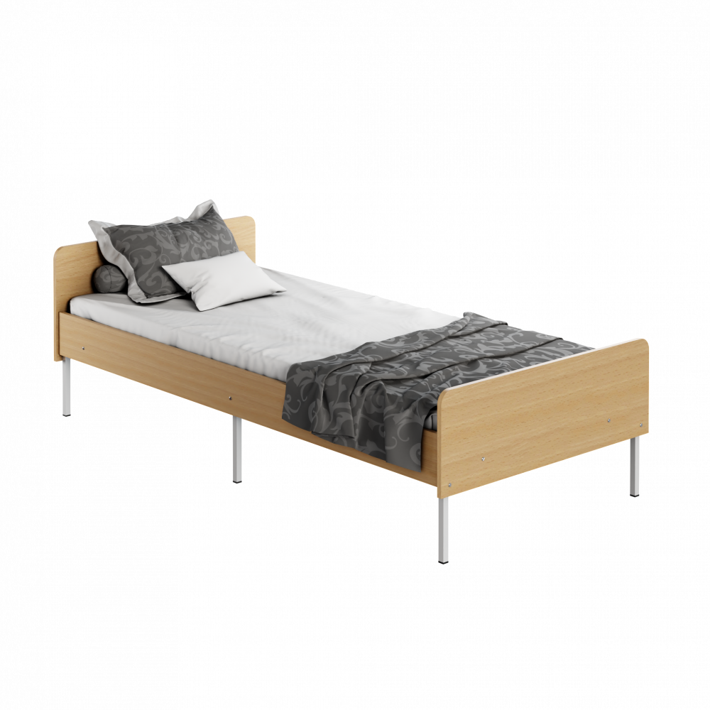 Кровать одноместная КР-17 Бук, Серый