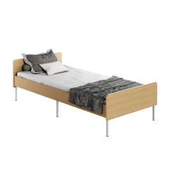 Кровать одноместная КР-17 Бук, Серый