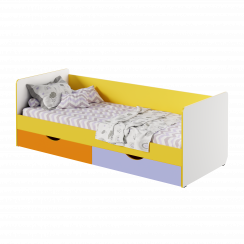 Кровать одноместная для дома Лаванда / Апельсин / Жёлтый