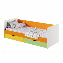 Кровать одноместная для дома Лайм / Апельсин / Жёлтый