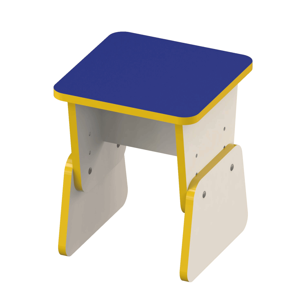 Stool for play furniture "Bear" Blue
