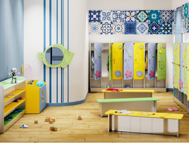 Комплект дитячих меблів "Морська хвиля" Комплект дитячих меблів "Морська хвиля"