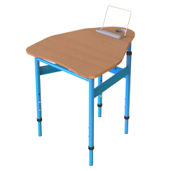 Стол "Треугольник" с регулировкой наклона угла столешницы ДСП – Бук, Голубой Стол "Треугольник" с регулировкой наклона угла столешницы ДСП – Бук, Голубой