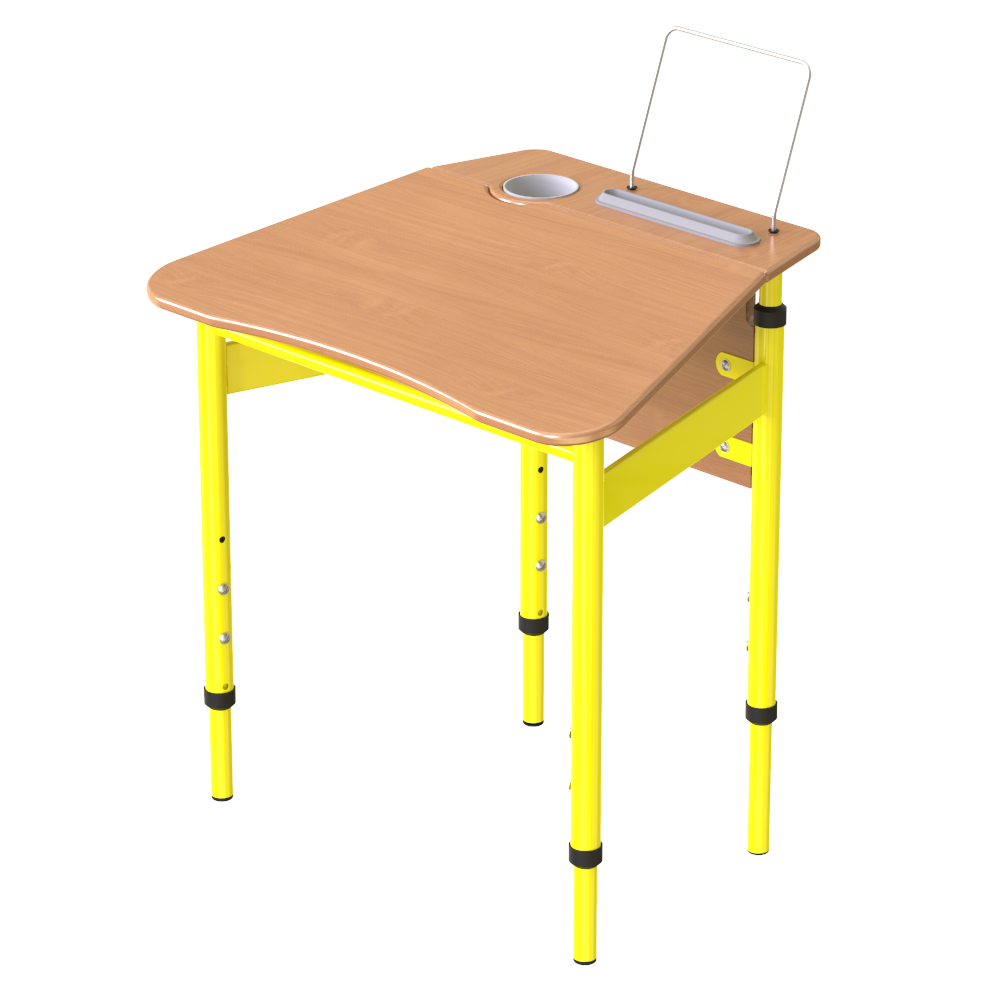 Стол "Трапеция" с регулировкой наклона угла столешницы – Бук, Жёлтый