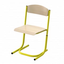 Adjustable school chair Yellow