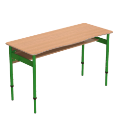 Стіл учнівський двомісний УСБР 21 Бук, Зелений, Фанера+HPL Стіл учнівський двомісний УСБР 21 Бук, Зелений, Фанера+HPL