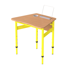 Стіл "Трапеція" з прямою стільницею ДСП – Бук, Жовтий