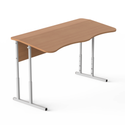 Стіл антисколіозний двомісний з регулюванням висоти Бук, Сірий