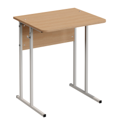 Single-Seater Student's Table Beech, Gray Single-Seater Student's Table Beech, Gray