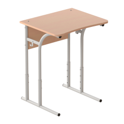 Single schoolchild's table with height adjustment Beech, Gray Single schoolchild's table with height adjustment Beech, Gray