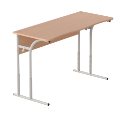 Стіл учня двомісний з регулюванням висоти Бук, Сірий Стіл учня двомісний з регулюванням висоти Бук, Сірий