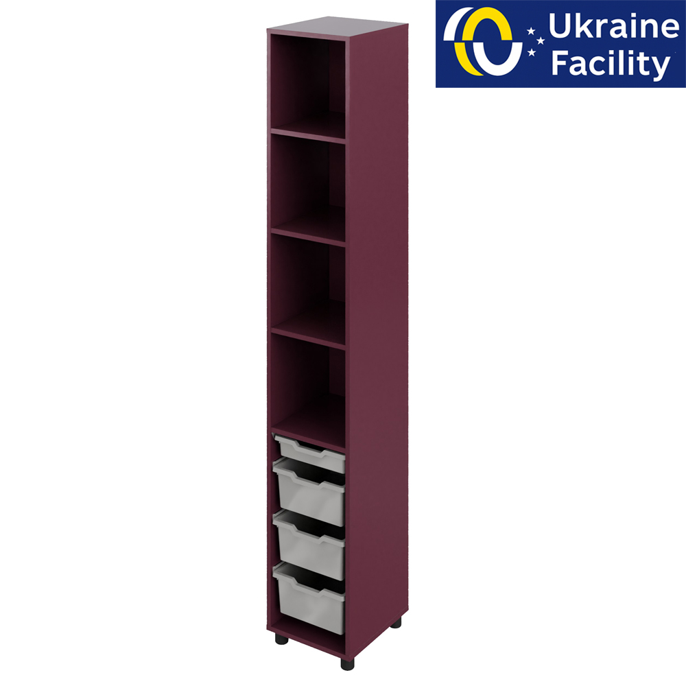 Пенал з відкритими полицями та лотками Color