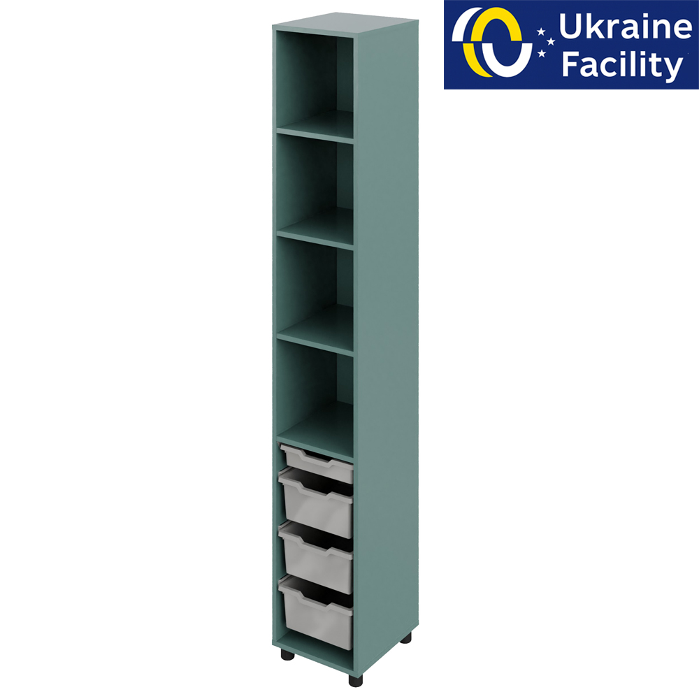 Пенал з відкритими полицями та лотками Color