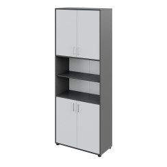4-Door Cabinet with 2 Open Shelves 4-Door Cabinet with 2 Open Shelves