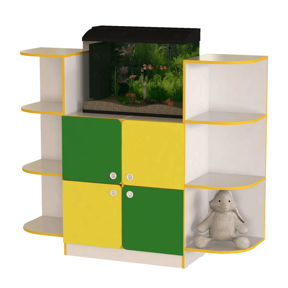 Шкаф для аквариума Зеленый / Желтый 