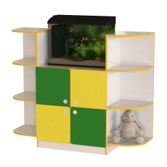 Aquarium Cabinet Green / Yellow  Aquarium Cabinet Green / Yellow