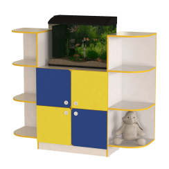 Aquarium closet Blue / Yellow 