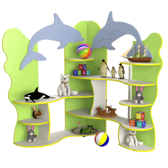 Dolphin Toy Corner Cabinet Green water Dolphin Toy Corner Cabinet Green water