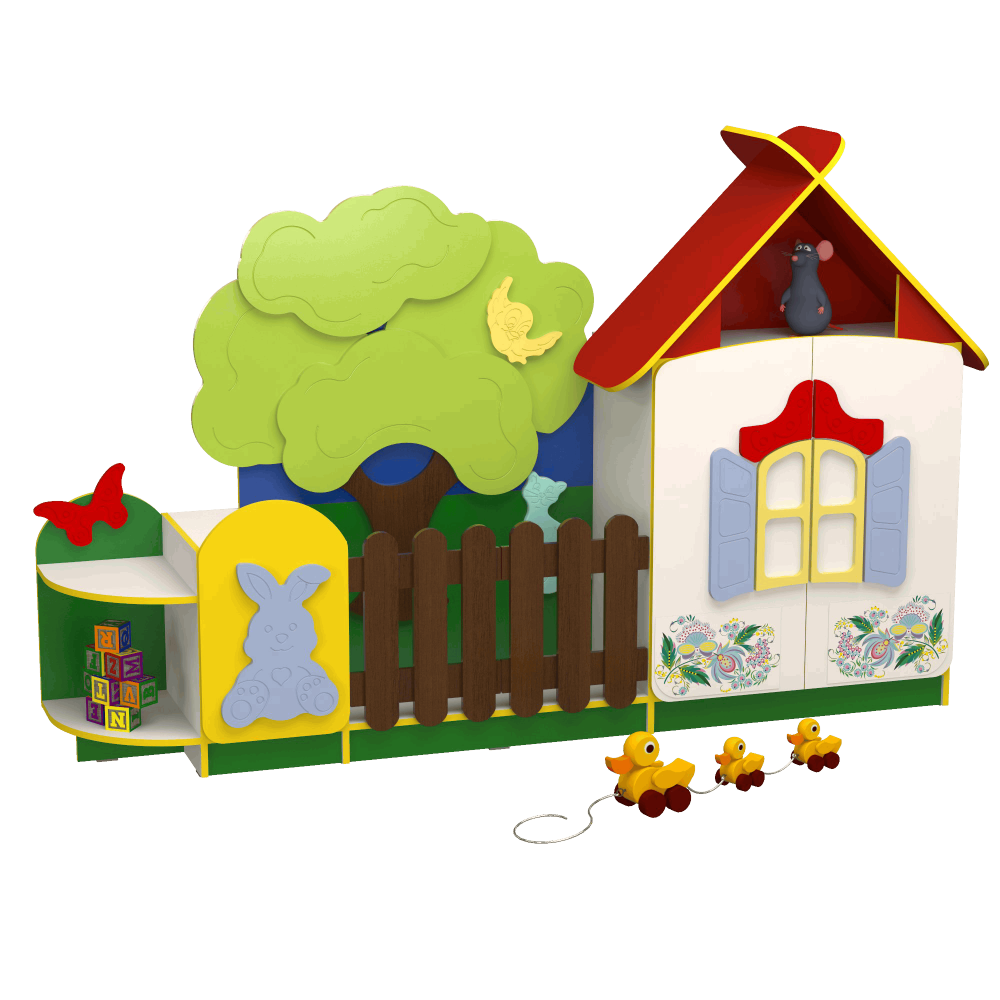 Стінка для іграшок "Будиночок в селі"