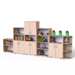 Стінка дитяча для іграшок "Гірка" Дуб молочний Стінка дитяча для іграшок "Гірка" Дуб молочний