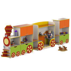 Train with Compartments Toy Cabinet Train with Compartments Toy Cabinet