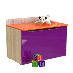 Скриня для іграшок "Неон" Бузок / Помаранчевий