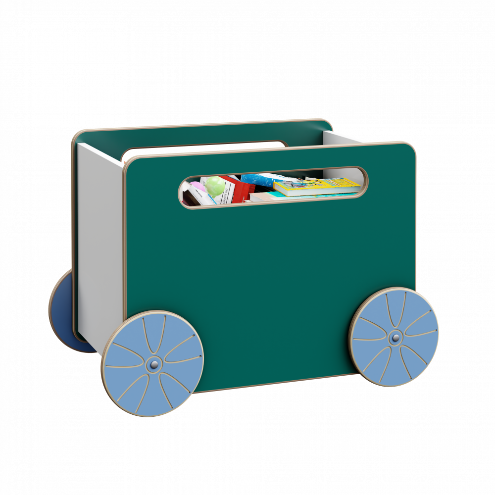 Ящик для игрушек мобильный "Сканди" Бирюзовый