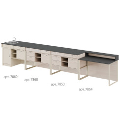 Modular Demonstration Table with Sink and Power Outlets Combi Modular Demonstration Table with Sink and Power Outlets Combi