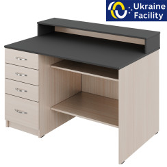 Demonstration table with space for preparing experiments Classic chipboard