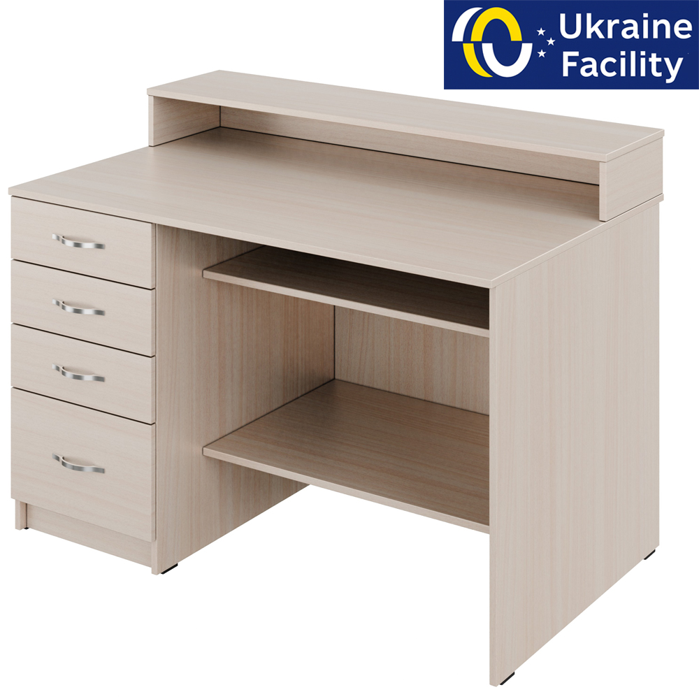 Demonstration table with space for preparing experiments Classic chipboard