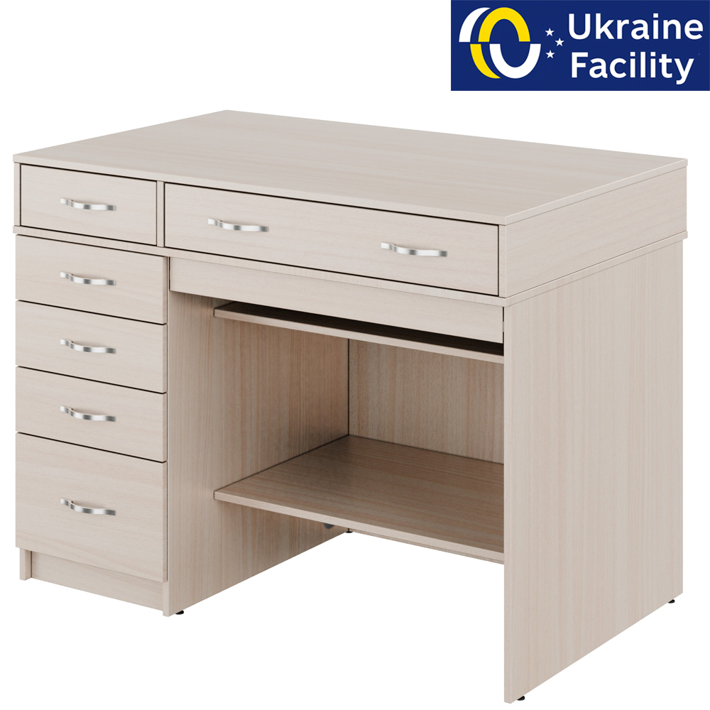 Demonstration Desk with drawers Classic chipboard