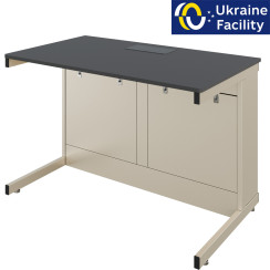 Double Laboratory Table Pro with Sockets MDF+HPL