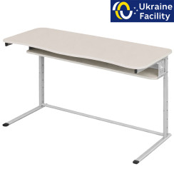 Double student table on a flat oval tube 3-6, 4-6, 4-7