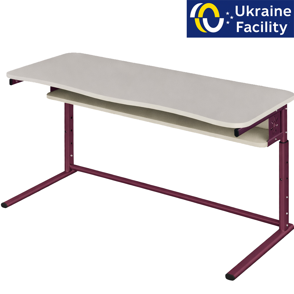 Стіл учнівський двомісний на плоскоовальній трубі 3-6, 4-6, 4-7
