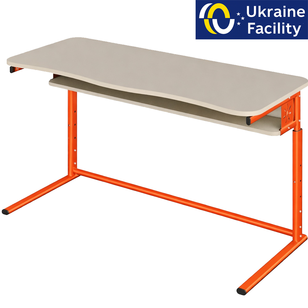 Стіл учнівський двомісний на плоскоовальній трубі 3-6, 4-6, 4-7