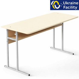 Стіл учнівський двомісний з полицею УС 21