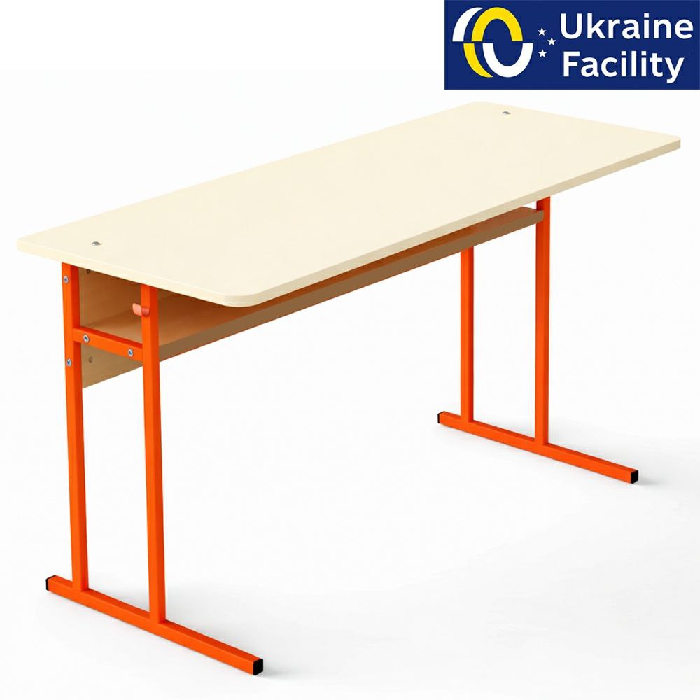 Стіл учнівський двомісний з полицею УС 21