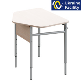 Single pentagonal student table 3-6, 4-6, 4-7 MDF+HPL