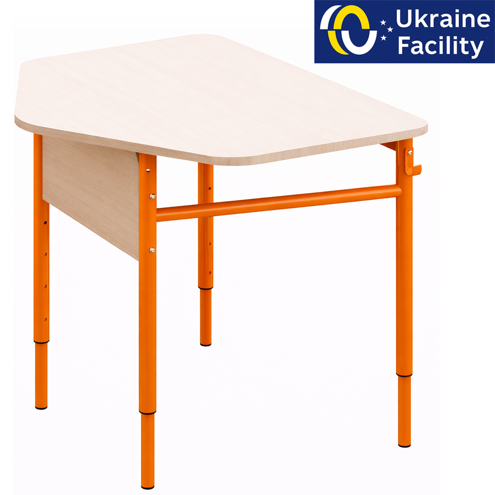 Single pentagonal student table 3-6, 4-6, 4-7 MDF+HPL
