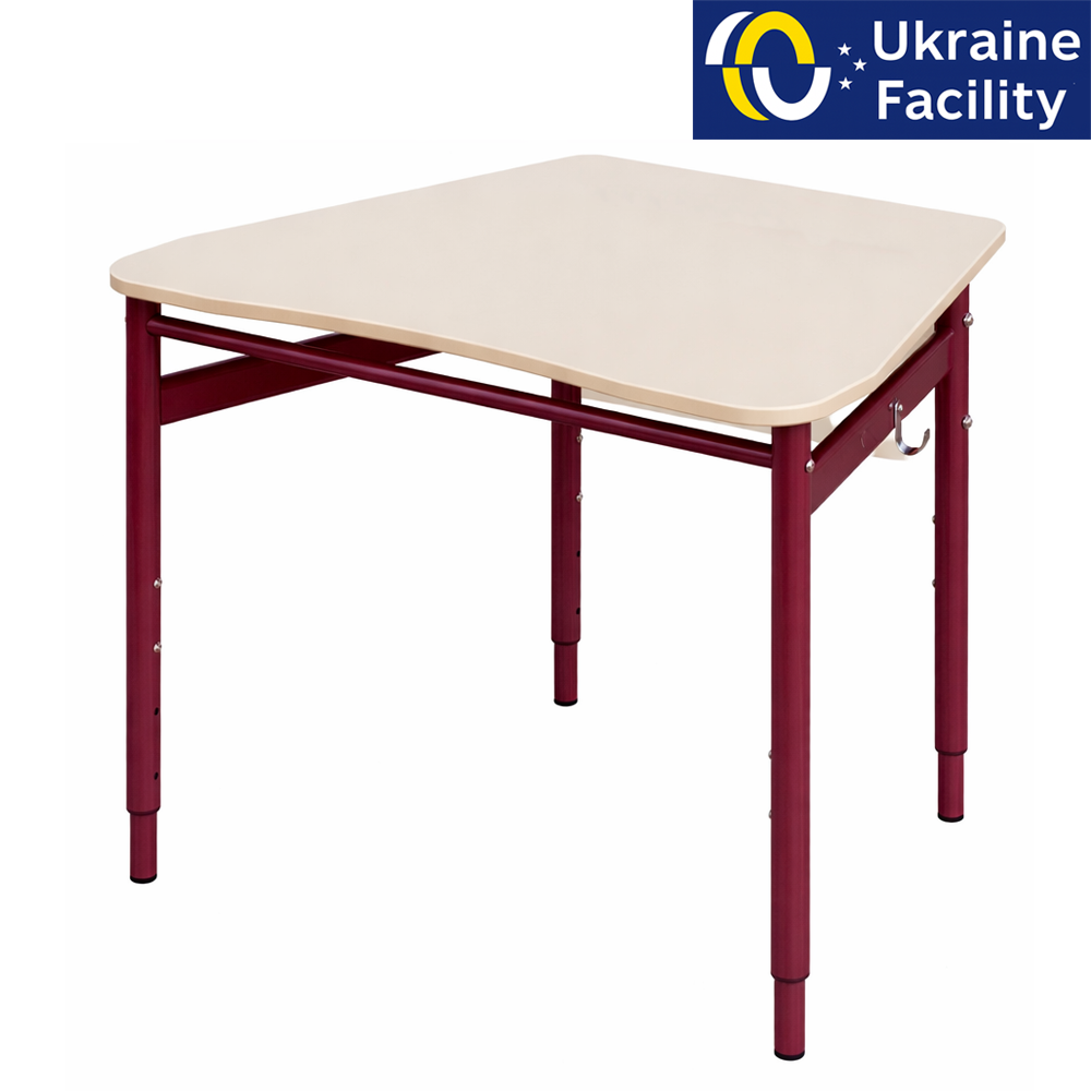 Single trapezoid student desk 3-6, 4-6, 4-7 MDF+HPL