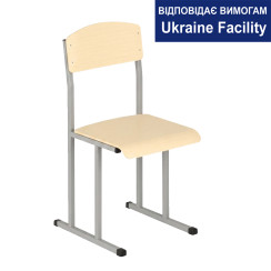 Стілець шкільний на лижах для 6 ростової групи на квадратній трубі HPL