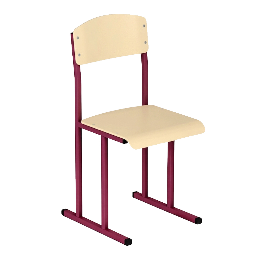 Стілець шкільний на лижах для 6 ростової групи на квадратній трубі HPL