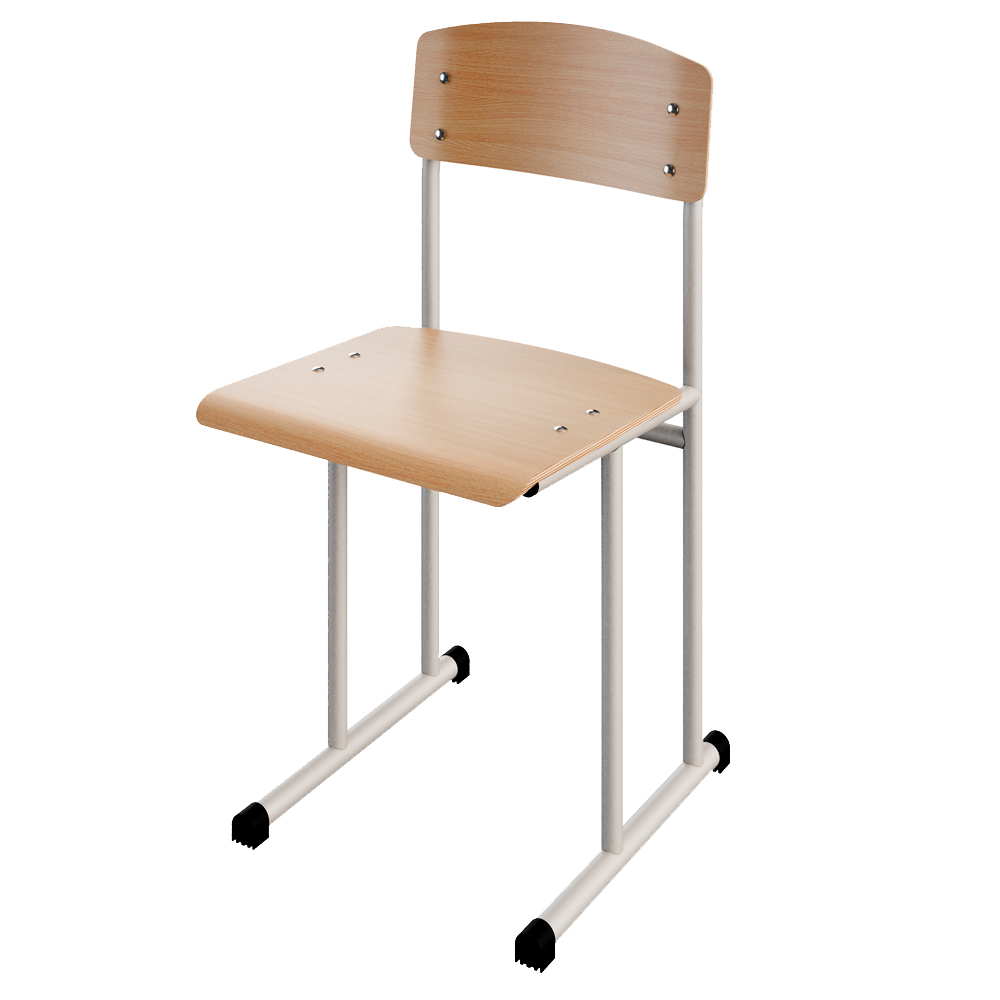 Стілець шкільний на лижах для 6 ростової групи на круглій трубі